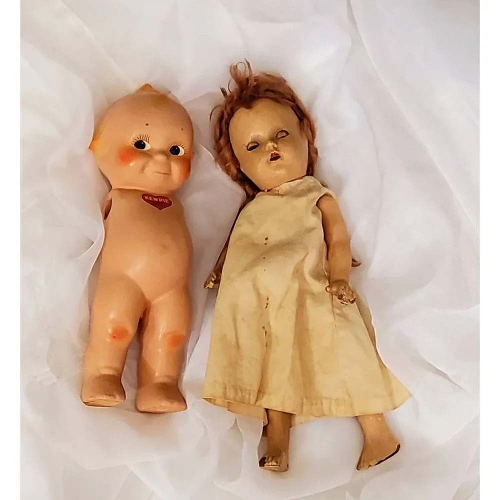 Vintage Horsman Doll and Kewpie doll